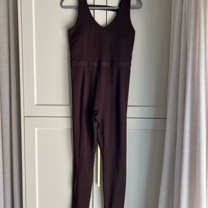 Fabletics Brown Sleeveless Jumpsuit Onesie